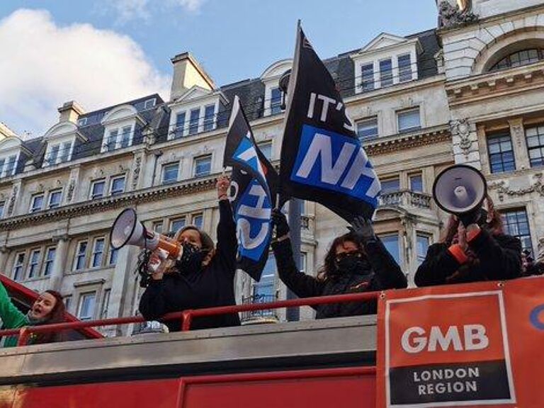 GMB - Almost 100 NHS workers to protest ahead of Spring Statement